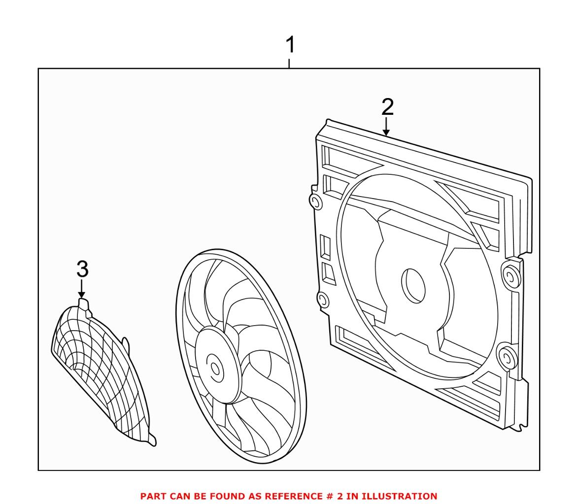 BMW Engine Cooling Fan Shroud 64546928035